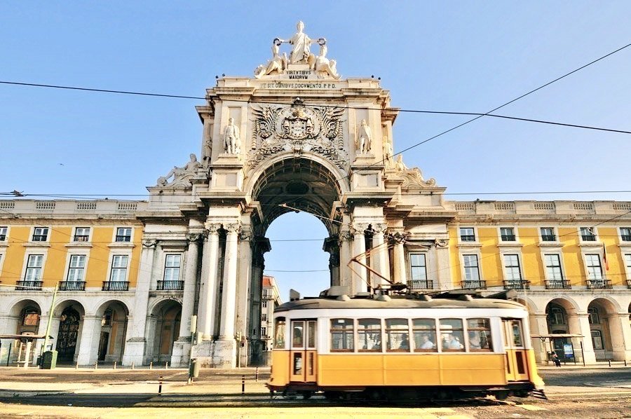 商業廣場, Praça do Comércio, commerce square, 奧古斯塔凱旋門, Arco da Rua Augusta